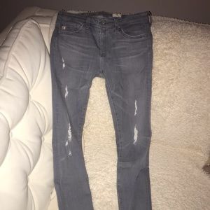 AG skinny grey jeans
